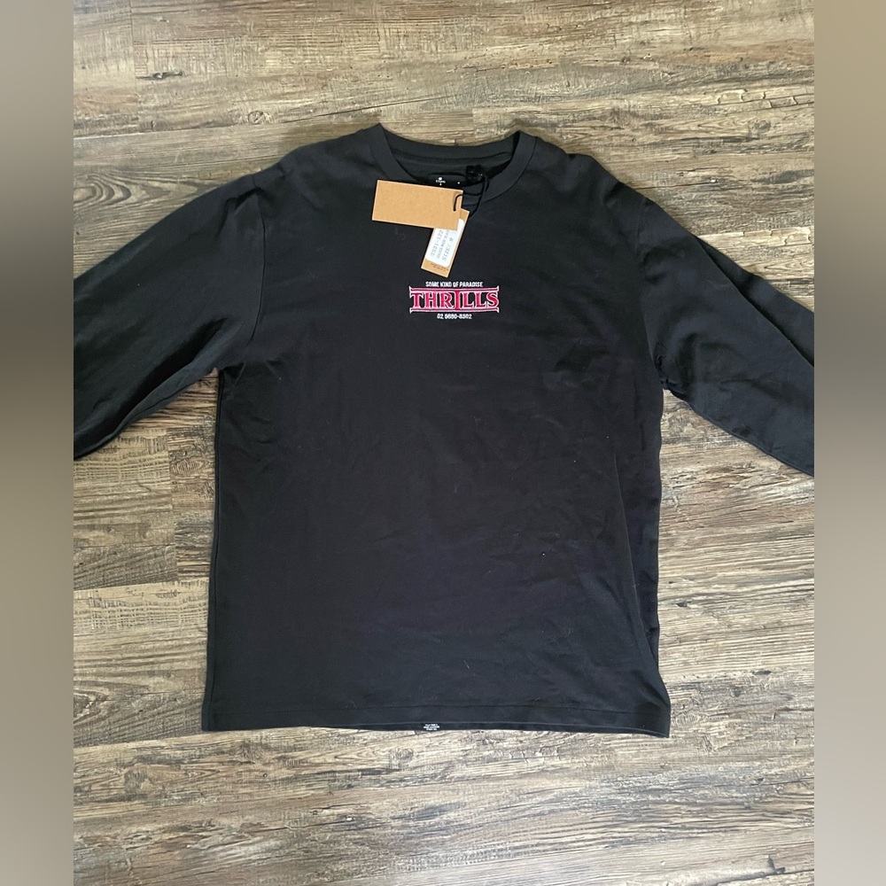 Thrills black long sleeve shirt